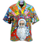 Hawaiian Shirt / Adults / S Hippie Funny Santa Claus - Hawaiian Shirt - Reefox