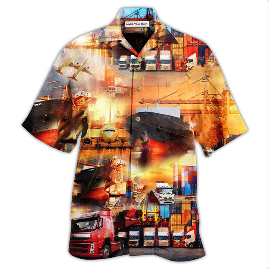 Hawaiian Shirt / Adults / S Logistics Into The World Logistics - Hawaiian Shirt - Reefox