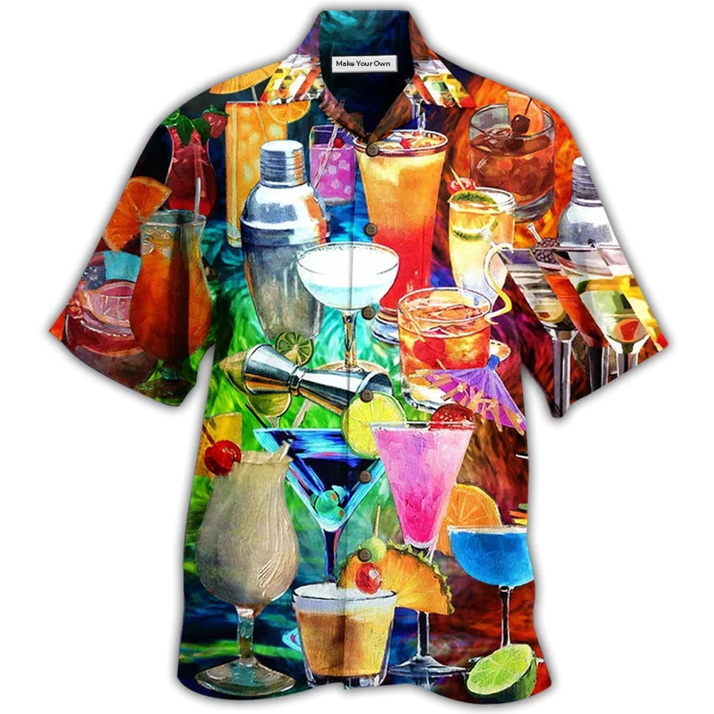 Hawaiian Shirt / Adults / S Cocktail Color Fruit - Hawaiian Shirt - Reefox