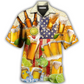 Hawaiian Shirt / Adults / S Beer Independence Day America - Hawaiian Shirt - Reefox