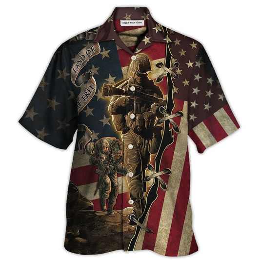 Hawaiian Shirt / Adults / S Veteran Proud Memories With Dark Color - Hawaiian Shirt - Reefox