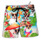 Jack Russell Terrier Dog Love Beach - Beach Short Hawaiian Print
