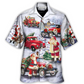 Hawaiian Shirt / Adults / S Christmas Santa Claus Funny Red Truck Gift For Xmas Painting Style - Hawaiian Shirt - Reefox