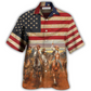 Hawaiian Shirt / Adults / S Cowboy Happy On Independence Day - Hawaiian Shirt - Reefox