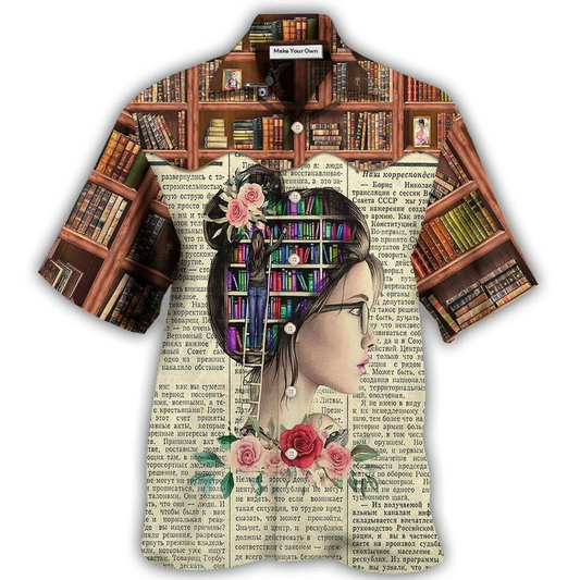 Hawaiian Shirt / Adults / S Book Lover And Into The Book Store I Go - Hawaiian Shirt - Reefox