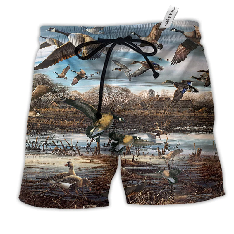 Beach Short / Adults / S Animals Love Canada Geese - Beach Short Reefox - Owls Matrix LTD
