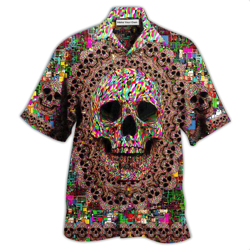 Hawaiian Shirt / Adults / S Skull Amazing Smiling - Hawaiian Shirt - Reefox
