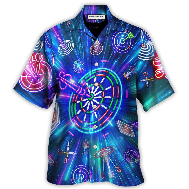 Dart Neon Sign Bright Royal - Hawaiian Shirt - Reefox