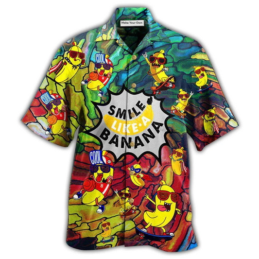 Hawaiian Shirt / Adults / S Fruit Smile Like Funny Bananas - Hawaiian Shirt - Reefox