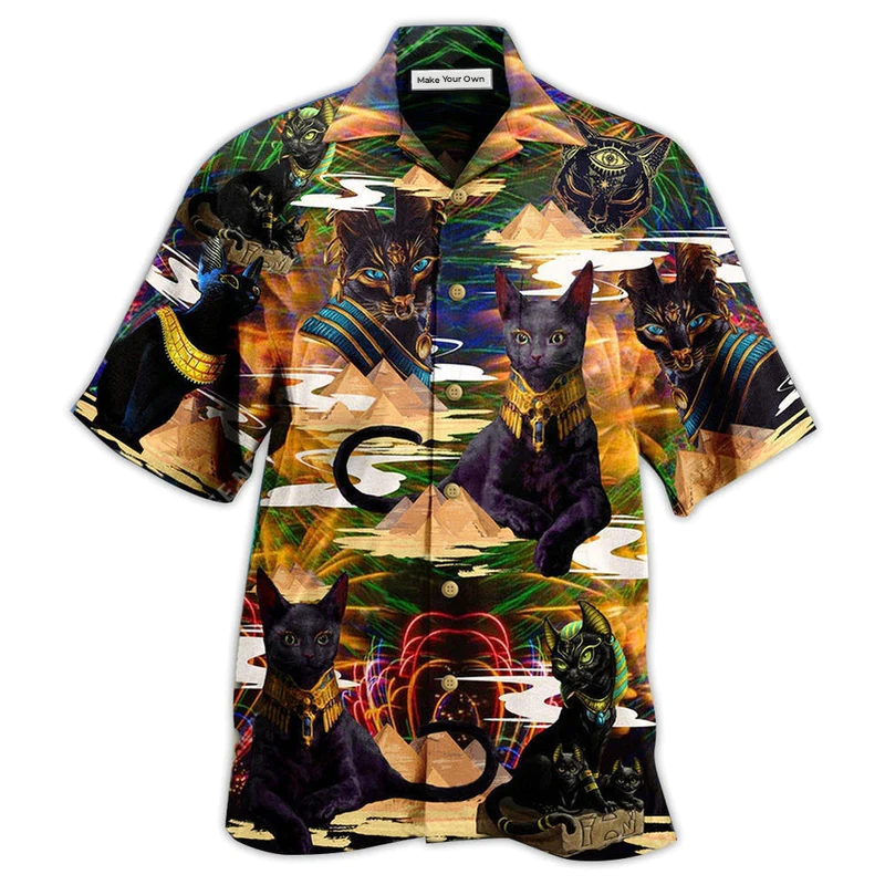 Hawaiian Shirt / Adults / S Cat Egypt Awesome Egyptain - Hawaiian Shirt - Reefox