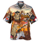 Hawaiian Shirt / Adults / S Cowboy Dog Love Life Funny - Hawaiian Shirt - Reefox