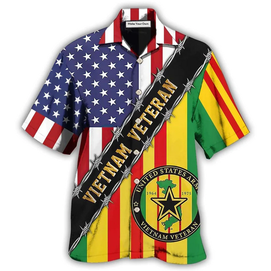 Hawaiian Shirt / Adults / S Veteran Vietnam Veteran I Love Freedom So Much - Hawaiian Shirt - Reefox