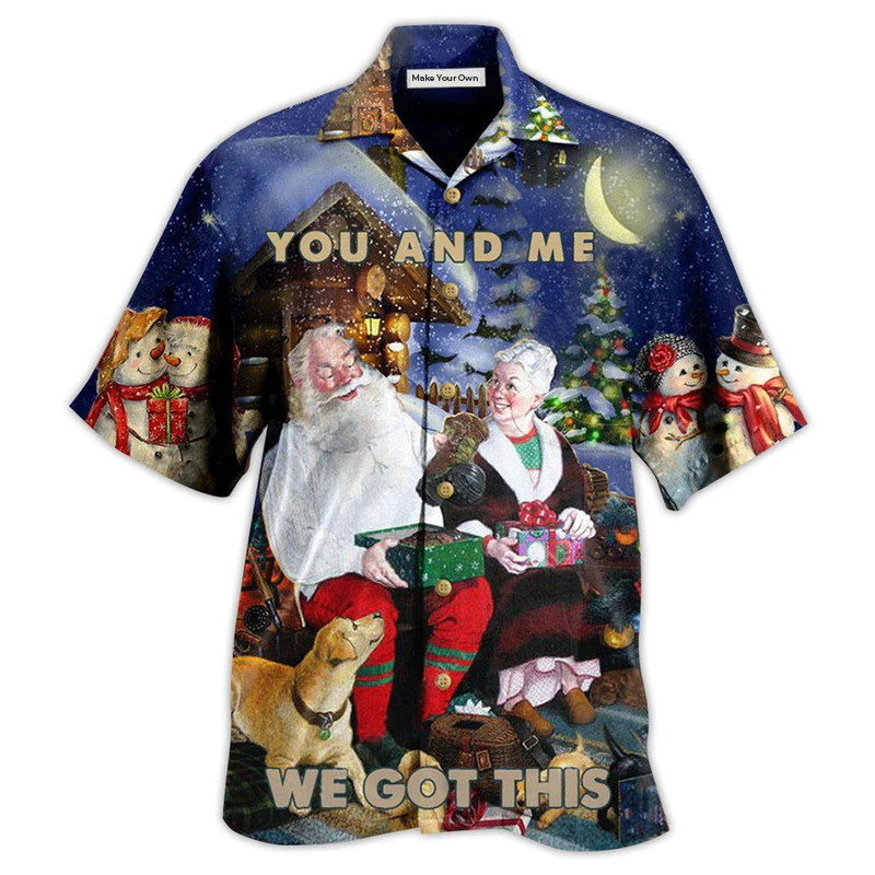 Hawaiian Shirt / Adults / S Christmas You And Me We Got This Christmas Night - Hawaiian Shirt - Reefox