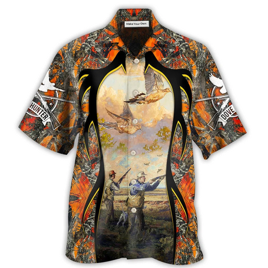 Hawaiian Shirt / Adults / S Hunting Dove Hunting Orange Style - Hawaiian Shirt - Reefox