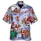 Hawaiian Shirt / Adults / S Christmas Santa Claus Story Night Gift For Xmas Painting Style - Hawaiian Shirt - Reefox