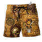 Beach Short / Adults / S Skull Pirates Retro Style - Beach Short Reefox - Owls Matrix LTD