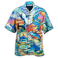 Hawaiian Shirt / Adults / S Shark Painting Color - Hawaiian Shirt - Reefox