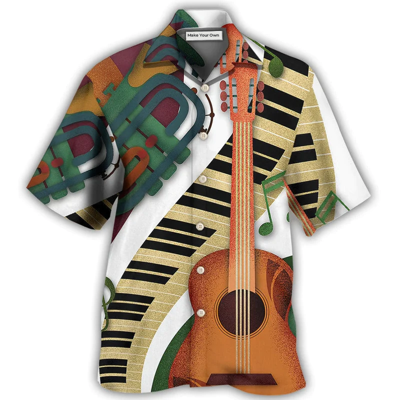 Hawaiian Shirt / Adults / S Guitar Vintage Classic - Hawaiian Shirt - Reefox