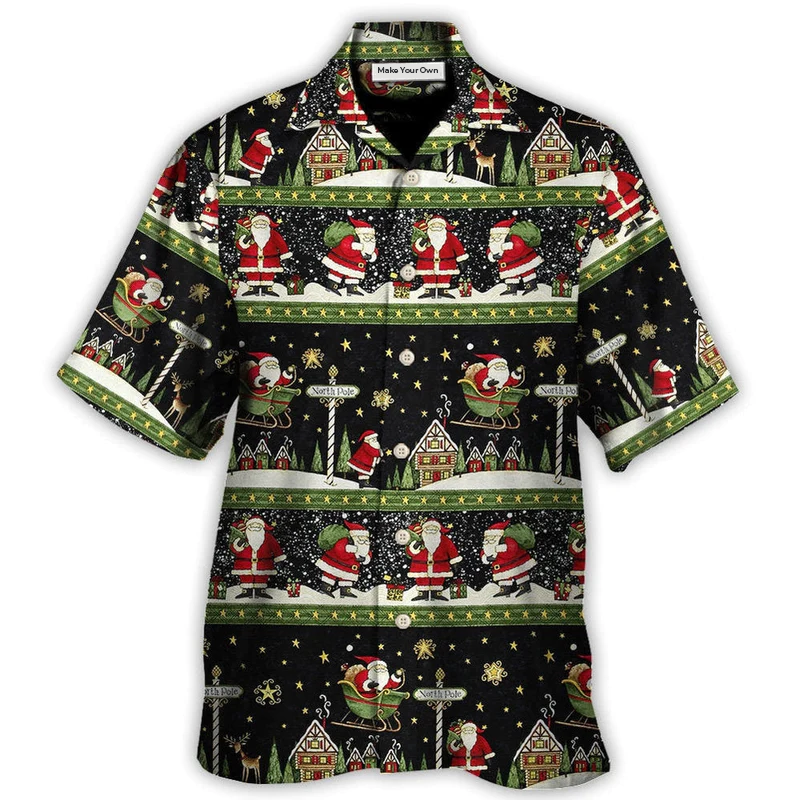 Hawaiian Shirt / Adults / S Christmas Santa Claus Big Night - Hawaiian Shirt - Reefox