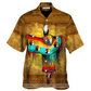 Native Cool Style Love Peace Brown - Hawaiian Shirt