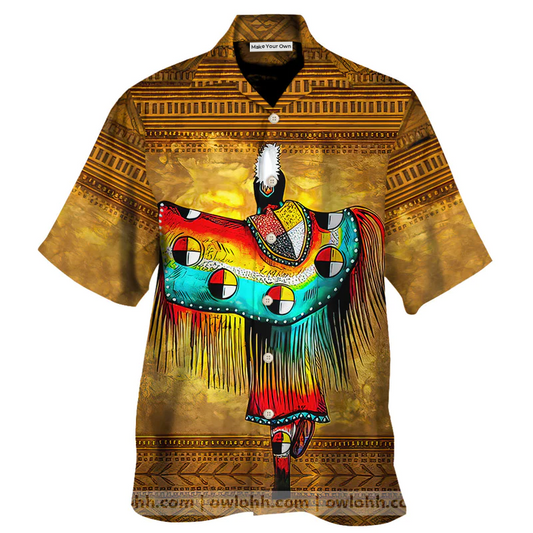 Native Cool Style Love Peace Brown - Hawaiian Shirt