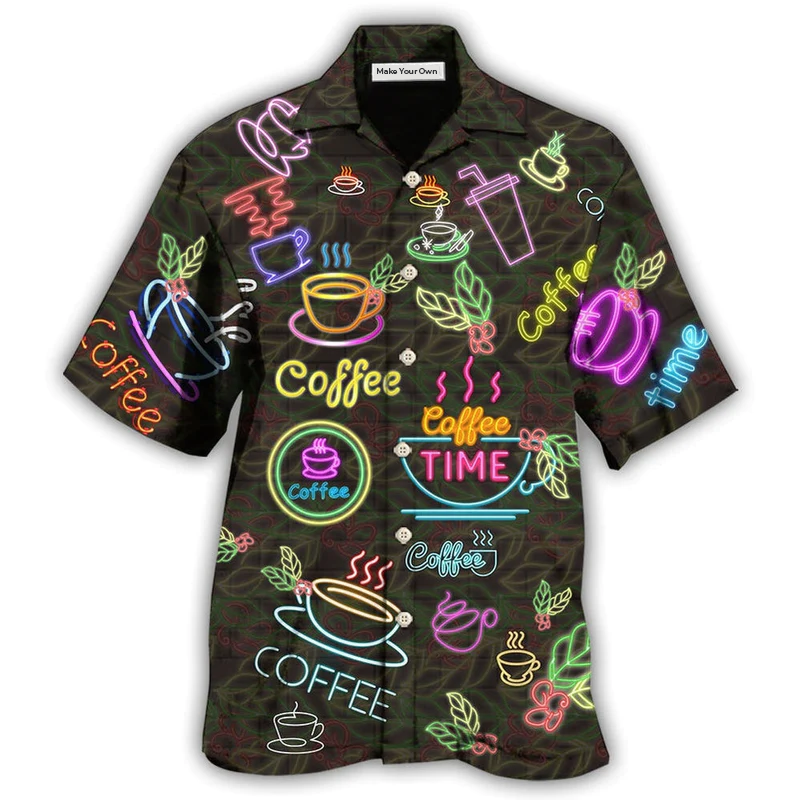 Hawaiian Shirt / Adults / S Coffee Life Begins After Coffee Time - Hawaiian Shirt - Reefox