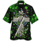 Hawaiian Shirt / Adults / S Irish Celtic Cross Irish By Blood - Hawaiian Shirt - Reefox