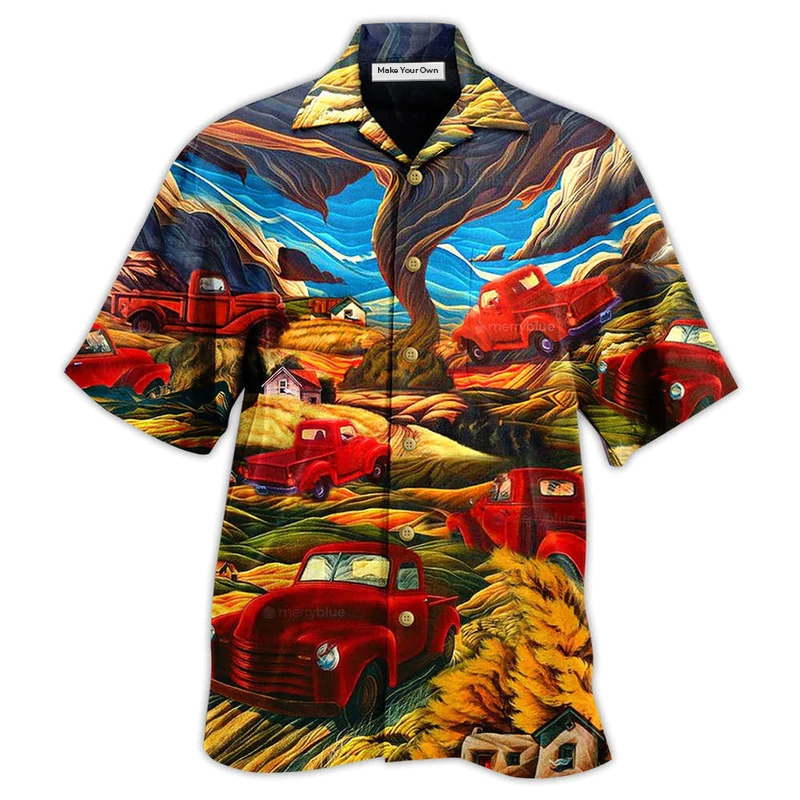 Hawaiian Shirt / Adults / S Car Love Red Mountain - Hawaiian Shirt - Reefox