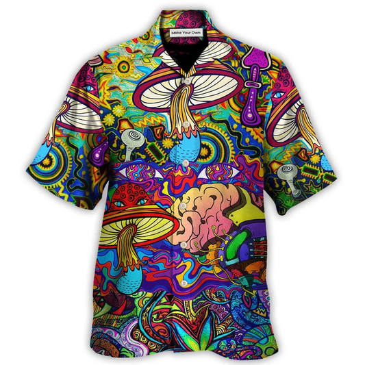 Hawaiian Shirt / Adults / S Hippie Mushroom Colorful Lover - Hawaiian Shirt - Reefox