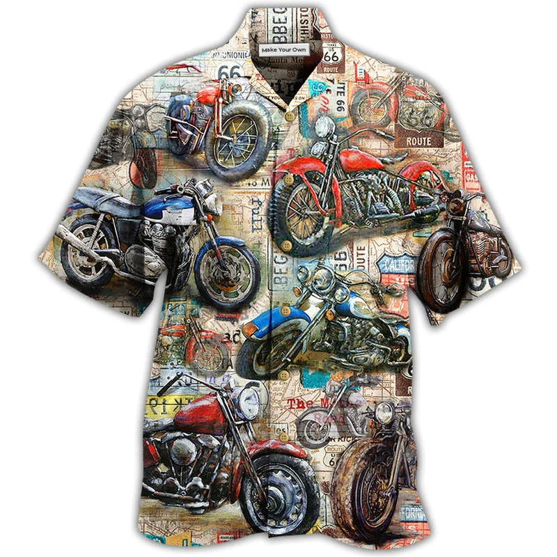 Hawaiian Shirt / Adults / S Motorcycle Is My Life Vintage Cool - Hawaiian Shirt - Reefox