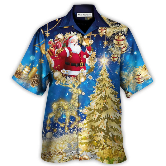 Hawaiian Shirt / Adults / S Christmas Tree Blue Style - Hawaiian Shirt - Reefox