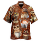 Hawaiian Shirt / Adults / S Owl Love Coffee Cool - Hawaiian Shirt - Reefox