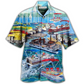 Hawaiian Shirt / Adults / S Pontoon Captain Life Style - Hawaiian Shirt - Reefox