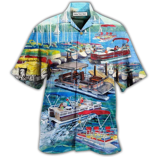 Hawaiian Shirt / Adults / S Pontoon Captain Life Style - Hawaiian Shirt - Reefox