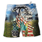 Beach Short / Adults / S America God Bless The US - Beach Short Reefox - Owls Matrix LTD