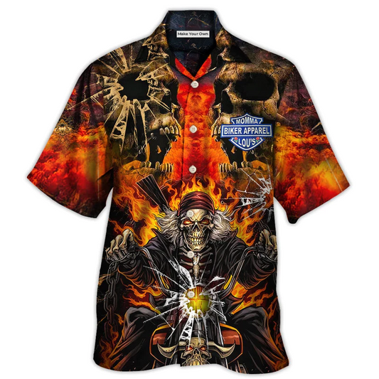 Skull Biker Lovely Style - Hawaiian Shirt - Reefox