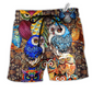 Beach Short / Adults / S Owl Full Color Love - Beach Short Reefox - Owls Matrix LTD