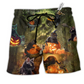 Beach Short / Adults / S Halloween Black Cat May Luck Be Yours On Halloween Night - Beach Short Reefox - Owls Matrix LTD