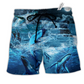 Beach Short / Adults / S Whale Love Ocean Blue - Beach Short Reefox - Owls Matrix LTD