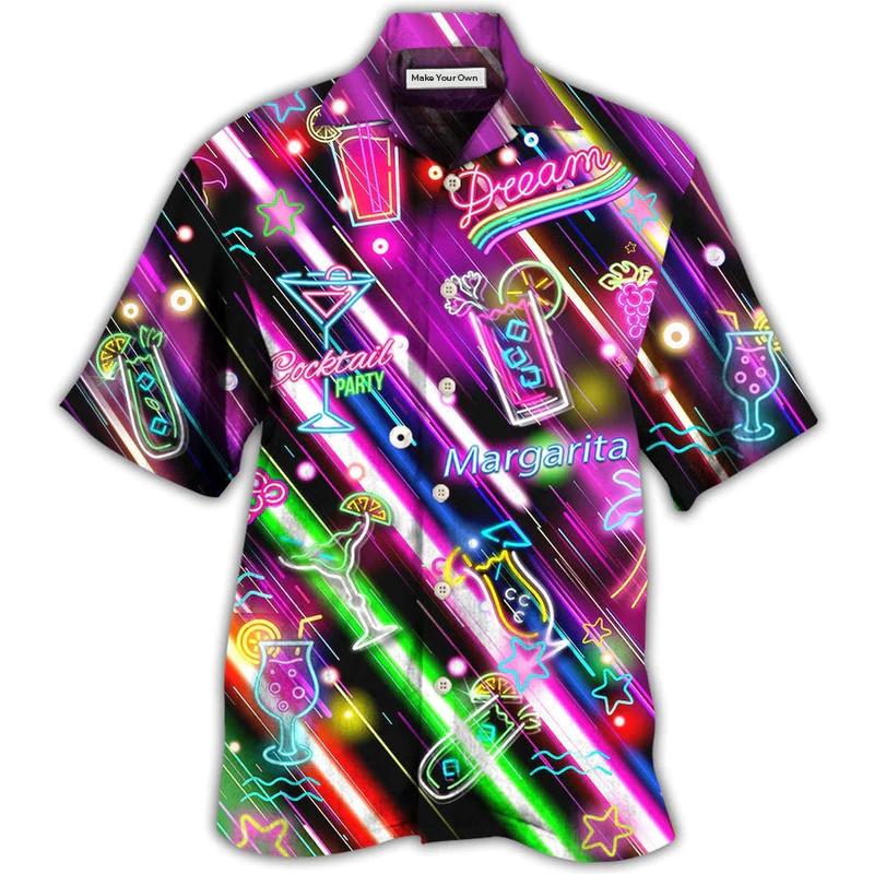 Hawaiian Shirt / Adults / S Cocktail Margarita Happy Hour Stunning Amazing - Hawaiian Shirt - Reefox