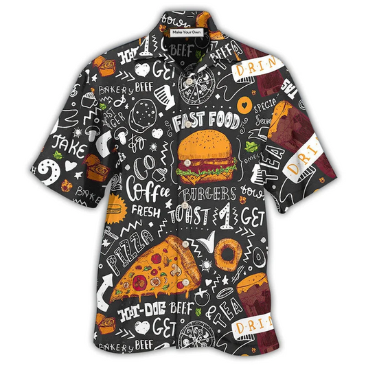 Hawaiian Shirt / Adults / S Food Fast Food Go Fresh - Hawaiian Shirt - Reefox
