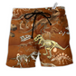 Beach Short / Adults / S Dinosaur T-Rex Skull - Beach Short Reefox - Owls Matrix LTD