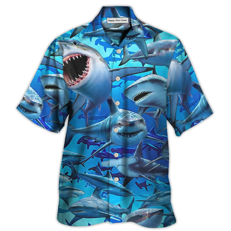 Hawaiian Shirt / Adults / S Shark Awesome Love It Love Ocean Shark - Hawaiian Shirt - Reefox