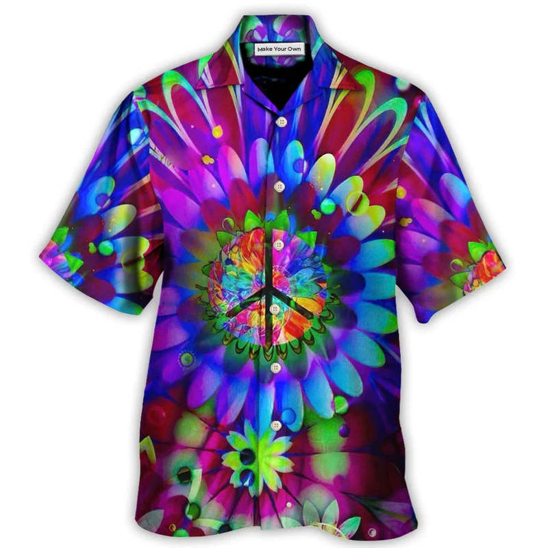 Hawaiian Shirt / Adults / S Hippie Love Is In The Air Flowers In My Hair - Hawaiian Shirt - Reefox