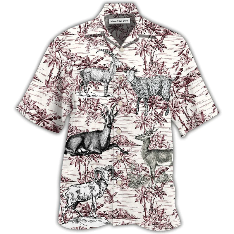 Hawaiian Shirt / Adults / S Goat Tropical Style - Hawaiian shirt - Reefox