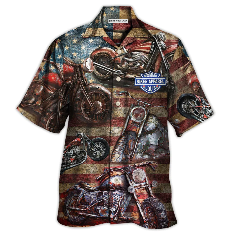 Motorcycle No Plans No Maps America Style - Hawaiian Shirt - Reefox