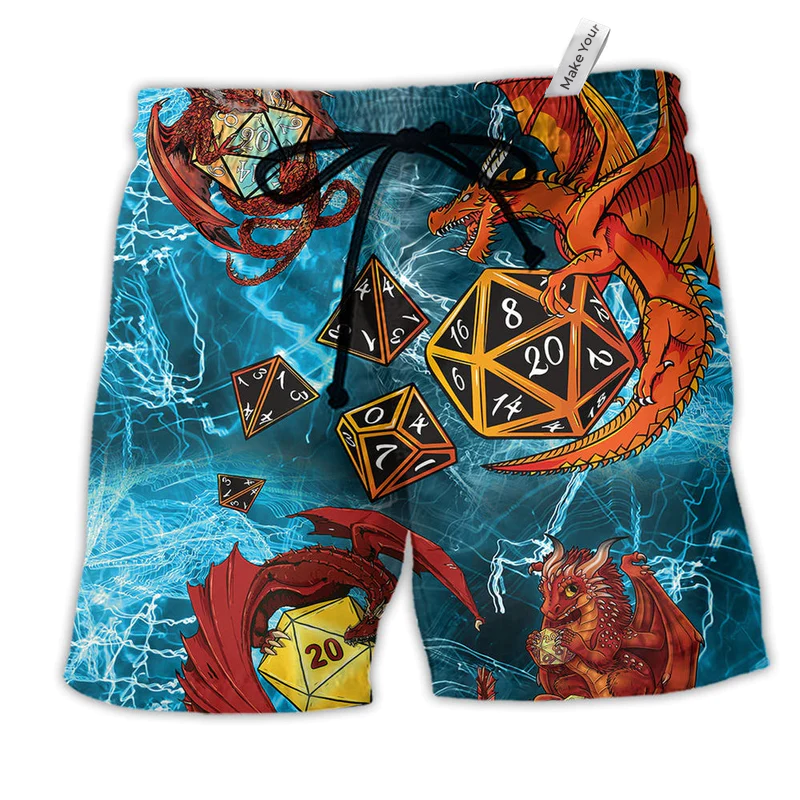 Beach Short / Adults / S Dragon Lover Stunning Color - Beach Short Reefox - Owls Matrix LTD