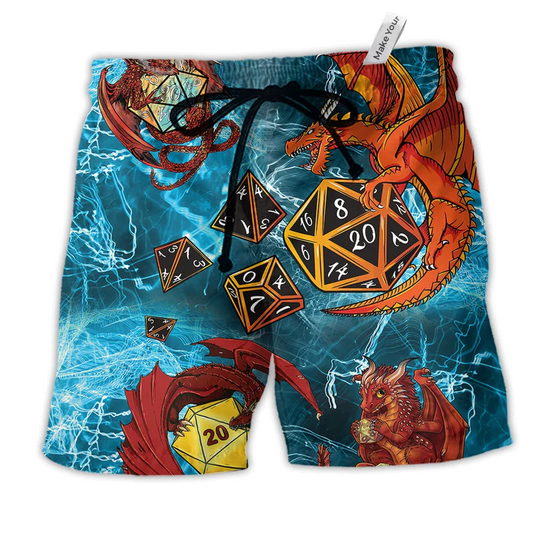 Beach Short / Adults / S Dragon Lover Stunning Color - Beach Short Reefox - Owls Matrix LTD