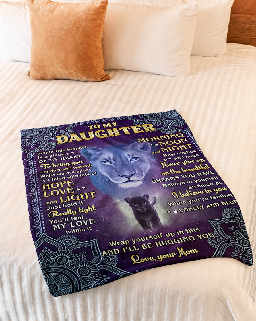Lion I Believe In You Daughter Gift Flannel Blanket For Soft Bed Couch And Home Comfort