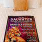 Lion I'm Always With You Daughter Gift Flannel Blanket For Relaxing At Home And Travel
